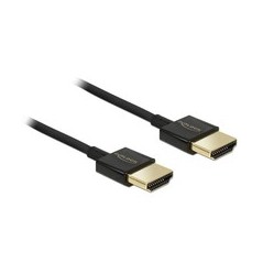 DeLOCK HDMI Male to HDMI Male Cable 2m - Premium Quality Black Cable for High-Speed Connections - Product No. 4043619847730